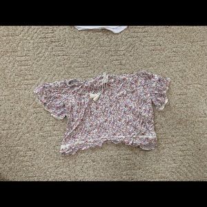 American Eagle Off Shoulder Floral t-shirt